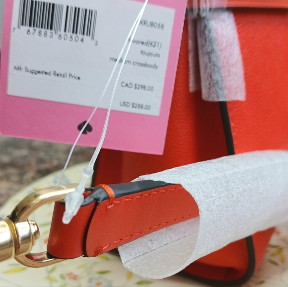 New With Tags - Kate Spade - Lava Red - Medium Crossbody Bag - Picture 12 of 15